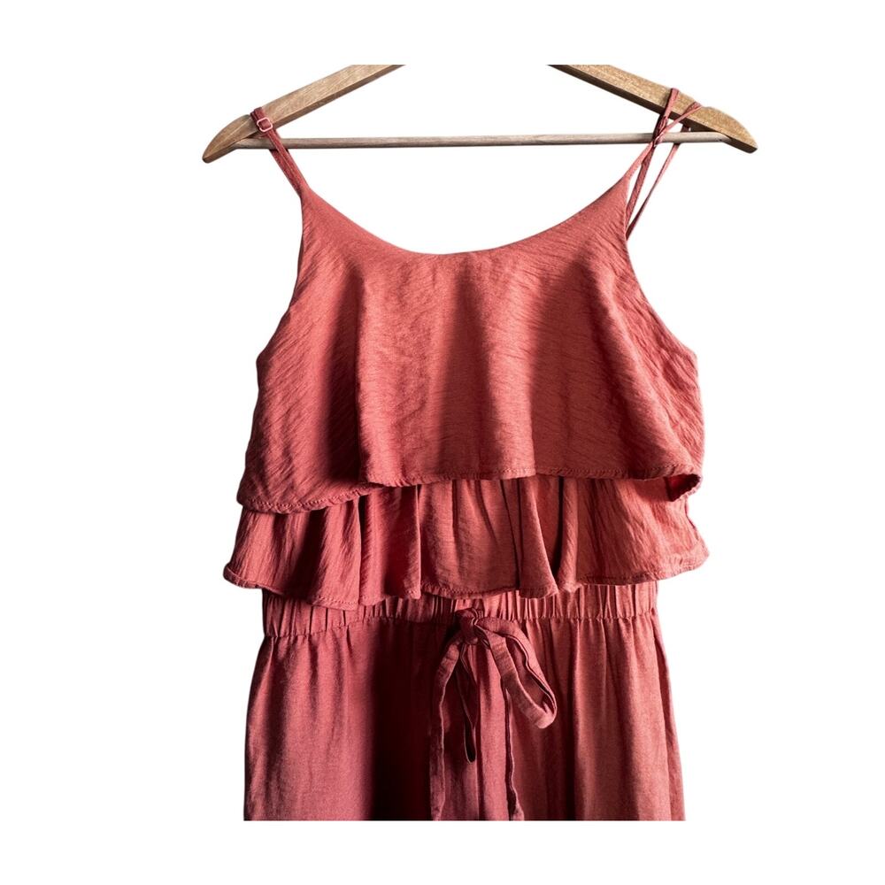 hem & thread Small Peach Ruffle Romper - Picture 3 of 5